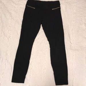 black fashion leggings